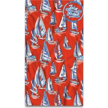 John Frank Unisex Plaj Havlusu JFSSTW05-MAINE Red
