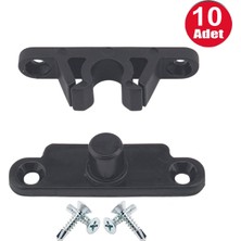 Alet Çantam Pvc Kapı Pencere Sineklik Antrasit Plastik Çıt Çıt Kilit Menteşe Büyük Boy 5cm -10 Adet