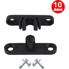 Alet Çantam Pvc Kapı Pencere Sineklik Siyah Plastik Çıt Çıt Kilit Menteşe Küçük Boy 4cm -10 Adet