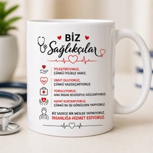 Kişiye Özel ''biz Sağlıkçılar'' Sublimasyon Baskı Kupa