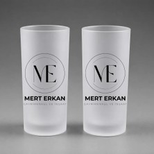 Tekli Kişiye Özel Baskılı Buzlu Cam Rakı Bardağı