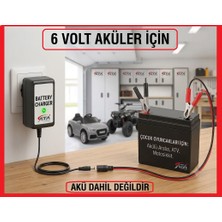 Ata Elektronik Pilsan Police Uyumlu 6 Volt Akülü Araba Araç Için - 6 Volt Aküleri Için Adaptör Şarj Cihazı Şarz Aleti