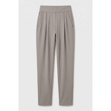 Tommy Life Koyu Bej Gizli Cep Detaylı Rahat Form Kadın Pantolon - 94687