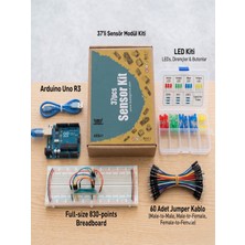 Zepron Ilk Robot Setim | Arduino Uno Başlangıç Kiti | Sensör + Breadboard + LED + Jumper Kablo