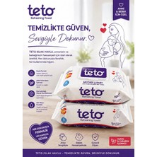 Teto 0-3 Yaş Anne ve Bebek Günlük Bakım Islak Havlusu 120 Yaprak - 2'li Paket - Alkol ve Paraben İçermez