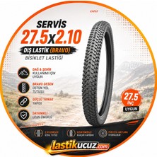 Servis 2.75X2,10 Tt Bisiklet Dış Lastik 27.5 Inç Için Uygundur (Bravo) Bisiklet Lastiği (Iç Lastik Gerektirir)