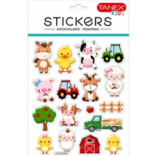 Tanex TNX-25826 Puffy Sevimli Canlılar Sticker-2