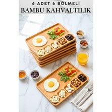 Empressco 6'lı Bambu Kahvaltılık ve Servis Seti, %100 Doğal, Şık ve Fonksiyonel