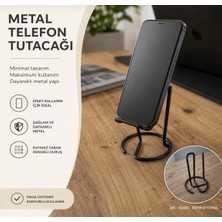 Falcon Demir Çelik Masaüstü Telefon Tutucu, Metal Telefon Standı, Minimalist Telefon Standı, Estetik Ofis Aksesuarları, iPhone Standı, Samsung Tutucu.