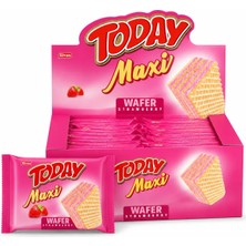 Elvan Today Maxi Çilekli Gofret 38 Gr 24 Adet Kutu Türkiye Menşeli Lezzetli Atıştırmalık