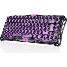Gravastar Mercury V75 Lite Hall Effect Manyetik Switch Gaming Klavye, Kablolu, Rgb Işıklı, Türkçe Q, Transparent Black