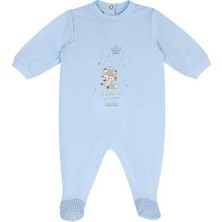 Chicco Erkek Bebek Paça Içinden Açılan, Yuvarlak Yakalı Tulum
