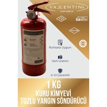 Vallentina 1 kg Yangın Söndürme Cihazı Tse-Hyb/ce Belgeli 4 Yıl Garantili(Tüvtürk Onaylı)