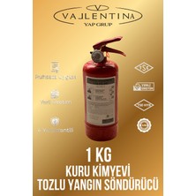 Vallentina 1 kg Yangın Söndürme Cihazı Tse-Hyb/ce Belgeli 4 Yıl Garantili(Tüvtürk Onaylı)