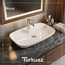 Turkuaz Seramik Nova 70x43 cm Tezgah Üstü Lavabo