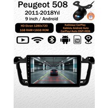 Conio Peugeot 508 2011-2018 Uyumlu 1gb Ram 16GB Android 14 Navigasyon Multimedya Tesla Ekran Kablosuz Carplay Android Auto Bluetooth Wifi Geri Görüş Kameralı