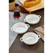 Empressco 3’lü Porselen Yuvarlak Sunum ve Meze Kasesi Seti, Şık ve Kullanışlı