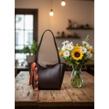 Judour Bags Siyah Kadın Fularlı Fermuarlı Kapamalı Shopper El ve Omuz Çantası
