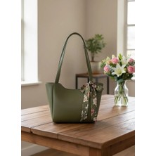 Judour Bags Siyah Kadın Fularlı Fermuarlı Kapamalı Shopper El ve Omuz Çantası