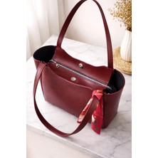 Judour Bags Siyah Kadın Fularlı Fermuarlı Kapamalı Shopper El ve Omuz Çantası
