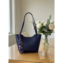 Judour Bags Siyah Kadın Fularlı Fermuarlı Kapamalı Shopper El ve Omuz Çantası