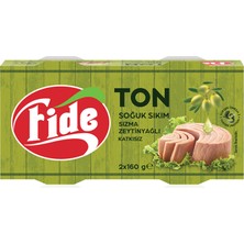 Fide Ton Soğuk Sıkım Sızma Zeytinyağlı 2 x 160 G (6'li Paket)
