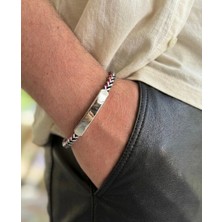 Stainless Steel Modern Tasarım Paslanmaz Çelik Plaka Detaylı Çok Renkli Örgü Erkek Bileklik