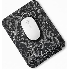 MarkEntegra Ergonomik Typography Desenli Kare Mouse Pad – Bilek Destekli Mouse Pad Konforlu Mousepad Siyah
