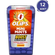 Olips Mini Mints Boost B6 Vitaminli Mango Portakal – 12 Adet