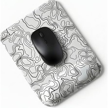 MarkEntegra Ergonomik Typography Desenli Kare Mouse Pad – Bilek Destekli Mouse Pad Konforlu Mousepad Beyaz
