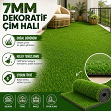 Aatolia 7 mm Suni Çim Halı Ölçüye Göre Kesim Balkon Bahçe Teras Yapay Çim Dekoratif Çim Halı