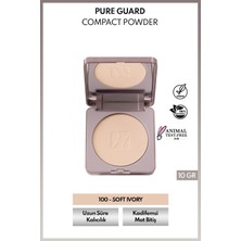 Note Cosmetics Pure Guard Compact Powder 100 Soft Ivory Doğal Mat Bitişli Kompakt Toz Pudra
