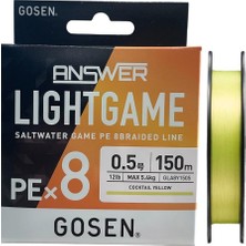 Gosen Answer Light Game 8x 150MT 0.5pe Max 5.4kg Lrf Ip Örgü Misina Cocktail Yellow
