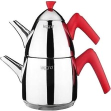 Leggno Joy Büyük Boy Kırmızı Çaydanlık Takımı Üst 1lt-Alt 2lt CY02