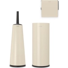 Brabantia BRB-8710755223280-BRA 223280-001-01-RENEW Soft Beıge 3 Parça Tuvalet Aksesuarı Seti