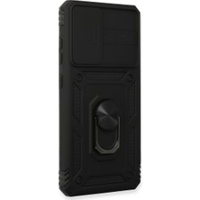 Bezos Galaxy A53 5g Kılıf Pars Lens Yüzüklü Silikon - Siyah