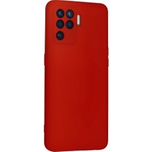 Bezos Reno 5 Lite Kılıf Nano Içi Kadife Silikon - Kırmızı