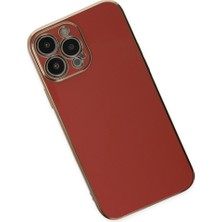 Bezos iPhone 15 Pro Max Kılıf Volet Silikon - Kırmızı