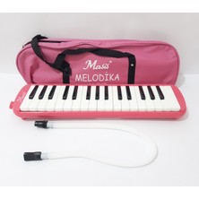 Renkli Çiçekler 32 Tuşlu 42X10X4 cm Çantalı Melodika Çocuklar Için Eğlenceli Müzik Aleti
