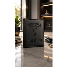 taso8090 Tesla Ruhsat Kılıfı (Deri Dokulu Baskı)