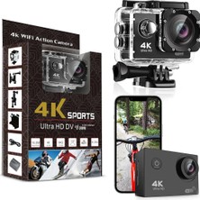Tastech 4K Wifi Aksiyon Kamera Ultra Hd 30FPS Su Geçirmez Kılıf App Goplus Campro Sports Action Camera