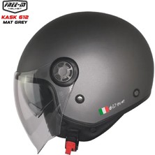 Free-M Free M FR-612 Yarım Kask Mat Grey