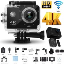 Tastech Wifi Li Aksiyon Kamera 4K Ultra Hd 1080P Spor Dalış Motorsiklet Kask Kayak Doğa Avcı Kamerası