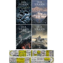 İthaki Yayınları Sigurd ile Gudrun Efsanesi - Gondolin'in Düşüşü - Numeron'un Düşüşü - Beren ile Luthien 4 Kitap Set J. R. R. Tolkien + Özel Cetvel