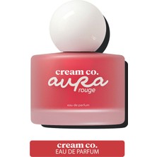 Cream Co. Aura Rouge Parfüm Edp 50 ml | Meyvemsi Kalıcı Kokulu Kadın Parfümü Armut Menekşe Gül Sedir Ağacı