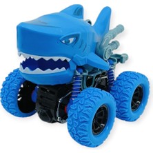 Bucuks Köpek Balığı Sürtmeli Mekanik Araba Mavi cm - 1 Adet