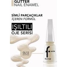 Yoğun Simli Şeffaf Oje - Glitter Nail Enamel - GL012 Whıte PEARL-8682536049856