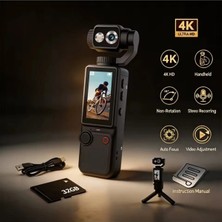 Tastech 4K Hd Wifi Vlog Kamera Seyahat Bisiklet Sürücü Kaydedici Motosiklet Için Mini Aksiyon Spor Kamerası