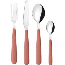 Guzzini Pop 24 Parça Çatal Kaşık Bıçak Seti Pembe