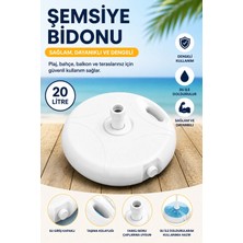 Durul Plaj ve Güneş Şemsiyesi Ağırlık Bidonu 20 Litre Su ve Kum Dolgulu Beyaz